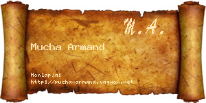 Mucha Armand névjegykártya